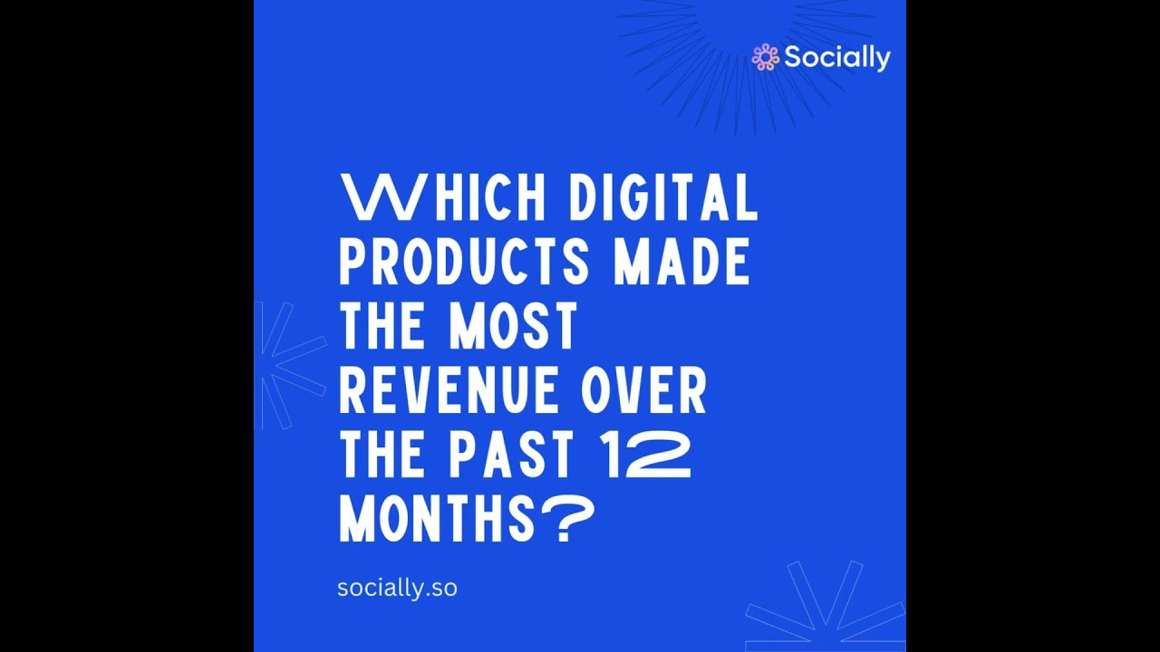 Top selling digital products in last 12 months